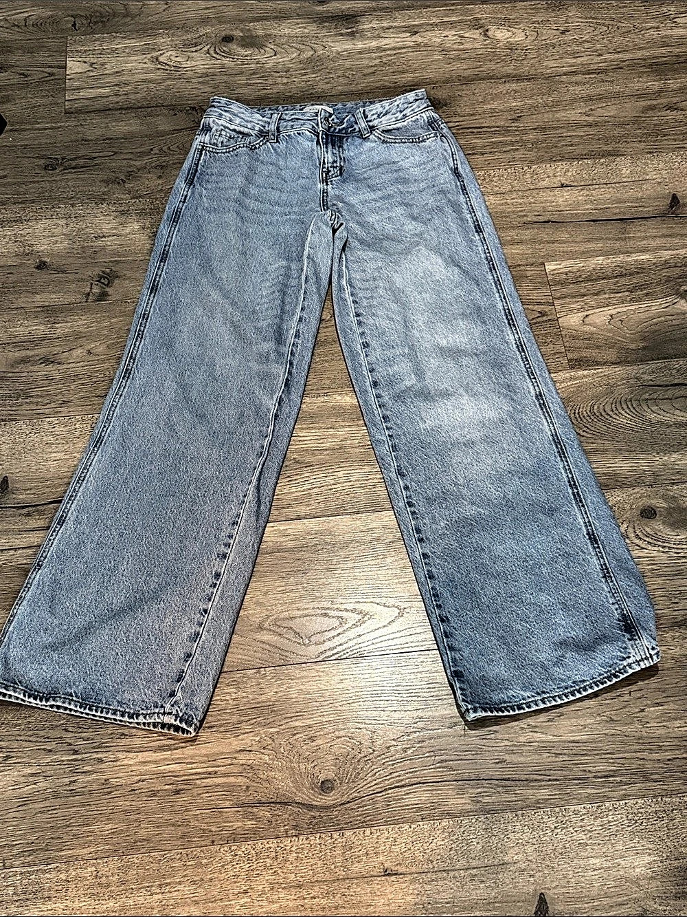 Pacsun Low Rise Baggy Wide Leg Jeans Waist 25 Blue